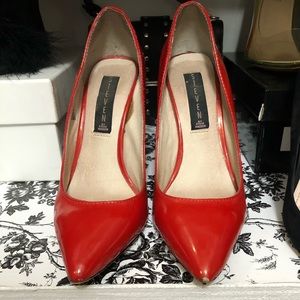 Steve Madden Red patent pointed toe pump